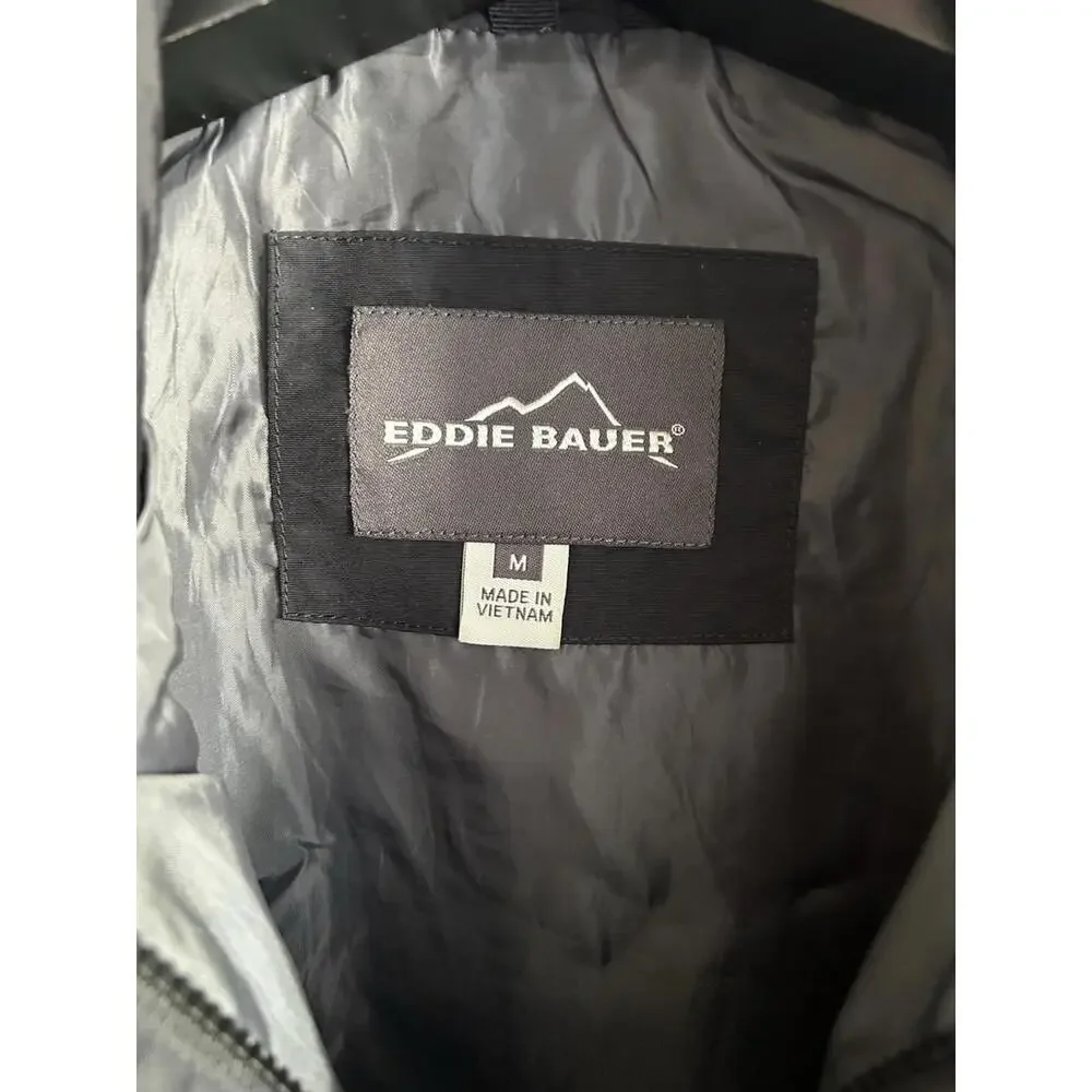 Eddie Bauer Men’s Black Jacket Size M Medium Lightweight Full Zip Outdoor Casual